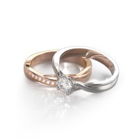 Diamond Engagement Ring Set (for stacking)